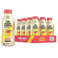 Saint James Iced Tea - Eco-friendly Black Tea, GMO-Free, Gluten-Free, Zero Calories, Classic Mango, 12 Packs, 473.2ml each | 473.2ml 16 oz beige