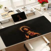 Xxl Jesus And Cross Gaming Mouse Pad Large Nonslip Rubber Base Desk Mat Office Believer Gift Religious Art Design Keyboard Pad 800x400x2mm