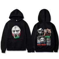 Rapper Mf Doom Graphic Hoodie Men Women Hip Hop Oversized Streetwear Hip Hop Harajuku Casual Loose Pullover Tracksuit Female Male Clothing XXXL įvairiaspalvis