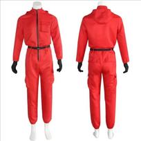 TV žaidimas Raudonojo kalmaro žaidimas Jumpsuit Cosplay vakarėlio sportinis kostiumas Apranga Kaukės Rekvizitas Vaidmenų žaidimas Klasikinis kostiumas Iš Ko Naujas XL raudona