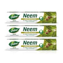 Dabur Herb'l Neem Toothpaste 600g Pack Of 3 | Fluoride Free Paraben Free Natural Oral Care | Germ Protection With Neem beige