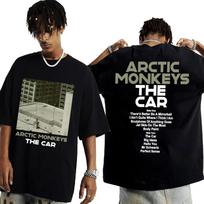 Vintažiniai mėgstamiausi blogiausių košmarų marškinėliai Arctic Monkeys 505 Lyrics Spausdinti marškinėliai vyrams Moterims Hip Hop Punk Oversized marškinėliai M gray