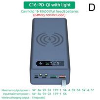 Power Bank Kit Removable Welding-free Battery Holder Storage Box Power Bank Case For IPhone Mobile DIY Shell B7V8 gray