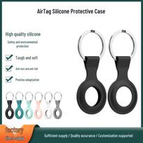 Silicone Protective Case for AirTag: Pet Keychain & Anti-Lost Locator Customizable melsvai žalia