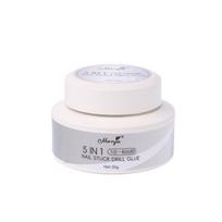 5 IN 1 Nail Glue Gel Long Lasting Multi-functional Rhinestone Adhesive Reinforcement Gel for Home DIY Nail Art A white