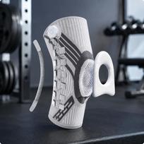 Knee Brace with Patella Gel Stabilizer | Breathable Knit Construction, Sports Rotary Xl_White-left