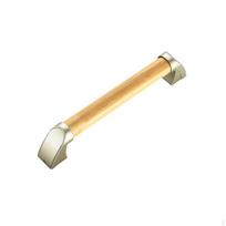 Washroom Grab Bar with Metal Brackets AntiSlip Wooden SurfaceMounted Wood Handrail for 34CM beige