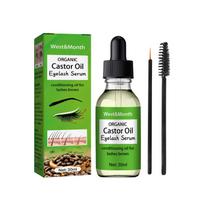West & Month Organic Castor Oil Eyelash Serum for Lashes, Black, 30ml green