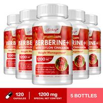 Airboy - Ceylon Cinnamon & Berberine Hydrochloride Dietary Supplement - Weight Management 120*5