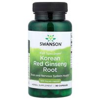 Swanson Korean Red Ginseng Root 400mg 90 Capsules 2 pcs