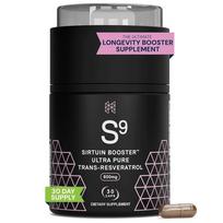 N S(9) Sirtuin Booster Ultra Trans Resveratrol Anti-aging Supplement High Performance