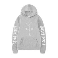 Trendy Unisex TRAVIS SCOTT Cactus Jack Hoodie 3XL šviesiai pilka spalva/balta