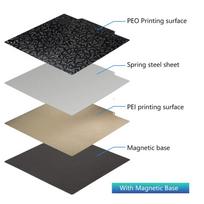 Pei Texture Sheet 235x235 For Ender 3 Elegoo Neptune 4 Pro Pet Peo Pey Magnetic Build Plate Sping Steel 3d Printer Heated Bed 235X235mm
