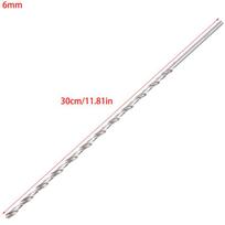 Silver 2mm/3mm/4mm/5mm/6mm Extra Long HSS Drilling Straight Shank Drill Bits Parts Cutter Drilling Kit For Wood SteelMetal Alloy
