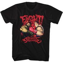 A&E Designs Street Fighter Shirt Akuma VS Ryu Fight T-Shirt L juoda
