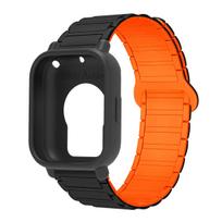 Apsauginis dėklas+Silikoninis dirželis Xiaomi Redmi Watch 5 active/5 Lite pilnas ekrano dangtelis TPU minkštas korpusas ir magnetinis sportinis dirželis Redmi Watch 5 Lite orange