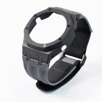 GA2100 Mod kit Carbon Fiber Case & Nylon Strap For Casio GA-2100/2110/B2100 GM-2100GBM2100 Men Watch Case+band set Accessories GM-2100GBM2100 black