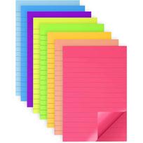 A6 Fluorescent Reusable Sticky Notes with Adhesive Stripes for Students 10*15CM yellow