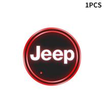 New New Luminous Car Coaster Water Cup Holder Pad Anti-slip Mat Auto Accessories For Jeep Wrangler Grand Cherokee Compass Renegade Cherokee Gladiator brown