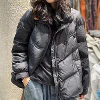 Women's Winter Parka Korean Version Loose Fitting Fashion Down Cotton Jacket Ladies Coat Stand-up Collar Warm Female Jacket XS black