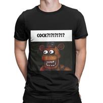 Freddy Fazbear Five Nights At Freddys Funny Graphic 100% Cotton T-Shirt FNAF Tees Tops For Men XS black