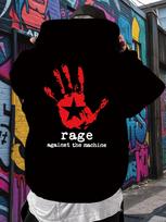 Rage Against the Machine Graphic hoodie - Red Palm Print with Star XXL red