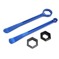 Motociklo padangų keitimo svirtis Ašies veržliarakčio įrankių rinkinys Motociklo padangų keitimo įrankis Pit Bike, Dirt Bike, MX Motokroso motociklams blue
