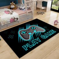 3D Žaidimų tema didelio ploto kilimai E-sporto kambario dekoracija Kilimas Animacinis žaidimų pultelis Kilimas Berniukų miegamojo lovos šoninė dekoracija Kilimas 40X60cm-16x24in gray