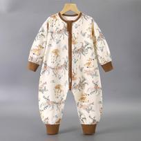 Unisex medvilninis kūdikio miegmaišis su atskirtomis kojomis visų sezonų 73 cm white