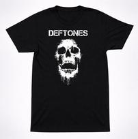 Deftones Screaming Skull Graphic T Shirt Alternative Metal Band Tee Black 4XL gray