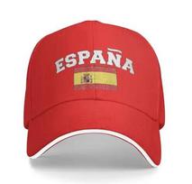 Ispanija Ispanijos vėliava Ispaniški džinsiniai skrybėlės vyrams moterims beisbolo kepurės Casquette džinsiniai suaugusiems unisex visų sezonų kasdienės Adjustable&>8Y black