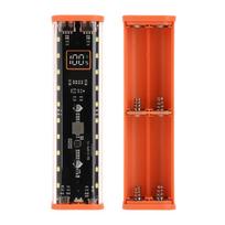 Pasidaryk pats 8 vnt.*18650 Power Bank dėklas, be litavimo, baterijų dėžutė, mecha, skaidrus korpusas, ilgas veikimo laikas, greitas įkrovimas, mobilus maitinimo šaltinis oranžinė