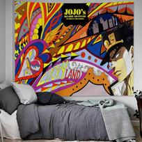 Anime JoJos Bizarre Adventure Printed Large Wall Tapestry Indian Buddha Wall Decoration Witchcraft Bohemian Hippie Wall Art 74x94cm(29x37in) red