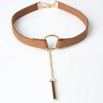 Black Brown Velvet Choker Boho Dainty Rope Bar Pedant Circle Chokers Necklaces for Women Mom Bohemian Classy Jewelry brown