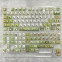 Cute Cat MOA Keycaps: PBT Dye-Sub Cartoon Set for Razer Huntsman Keyboard gray