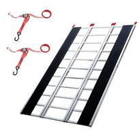 VEVOR Tri-Fold Loading Ramp, 2160 x 1375 mm, Non-Slip Aluminum Trailer Ramp with Compact Design, Easy Storage, 680.4 kg Load Capacity 8.9 x 2 x 2.3 cm