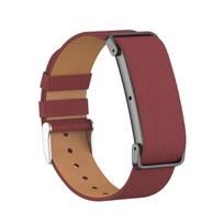 PU Leather Fitness Tracker Strap Soft Replacement Wristband for Google Fitbit Air for Men Women tamsiai raudona spalva