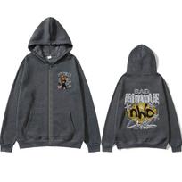 The Worm Dennis Rodman Bad As I Wanna Be Merch Zipper Hoodie Men Fashion Hip Hop Oversized Streetwear Male Casual Zip Up Jacket S black