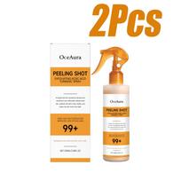 Exfoliating Kojic Acid Turmeric Spray Gently Peeling Solution Hydrating Skin Brightening Mist for Smooth Skin Back & Foot Care orange
