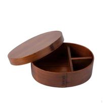Japanese Wooden Bento Box, Oval Lunch Container, Cedar, Outdoor Meal, Sushi, Storage Natural Wood Lacquer black