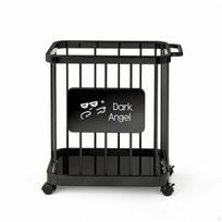 Rolling Storage Basket Ventilated Wire Versatile Cart for Families, Athletes, Black Upgraded Tall
