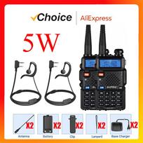 2pcs BAOFENG 5W 8W High Power Dual Band Two Way Radio Long Range Handheld Portable Walkies Talkies For Hunting US