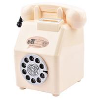 Retro telefono taupyklė Kūrybiška dovana Vaikų taupymo žaislai Miela monetų taupyklė Vaikams Style 1-White