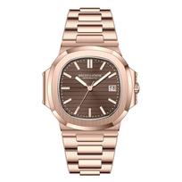 Specht & Söhne 5711 Laikrodis Automatiniai Mechaniniai Laikrodžiai Vyrams Ledo Mėlynumo Šviečiantis Ciferblatas Safyro Stiklas Atsparus Vandeniui Miyota-8215-Movt beige