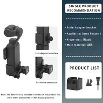 Accessories Kit for DJI Osmo Pocket 3 Head Strap Mount, Chest Mount Harness, Backpack Clip Holder - with 1/4  Thread Adapter