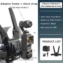 Accessories Kit for DJI Osmo Pocket 3 Head Strap Mount, Chest Mount Harness, Backpack Clip Holder - with 1/4  Thread Adapter