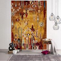 Senovinis Abstraktaus Gėlių Iliustracijos Gobelenas Sienos Kabinamas Bohemijos Meno Spaudinys Gobelenas Kambario Namų Dekoravimas 6 Dydžiai Tapiz Pared 230x180cm