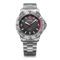 WENGER SeaForce Watch 43mm Stainless Steel Case Black Dial Stainless Steel Bracelet 200m Water Resistant Swiss Gift Wristwatch black