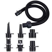6Pcs Pump Hose Nozzles Inflatable Air Pumps Hose Nozzle Kit Kayak Air Pump Tube Adaptor Inflatable Boat SUP Accessories black