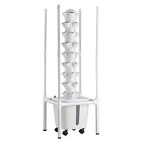 Hydroponic Tower, 45 Pods 9 Tiers Hydroponics Growing System Kit with LED Grow Light, App Control & Casters, Vertical Home Garden with 20L Water Tank
